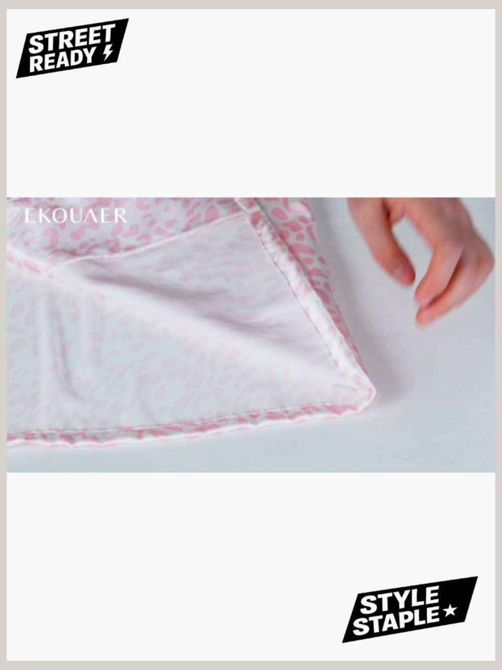 Short Sleeve Bow Tie Pajama Set - Silky Satin Pj Shorts Loungewear - Picture 7 of 7